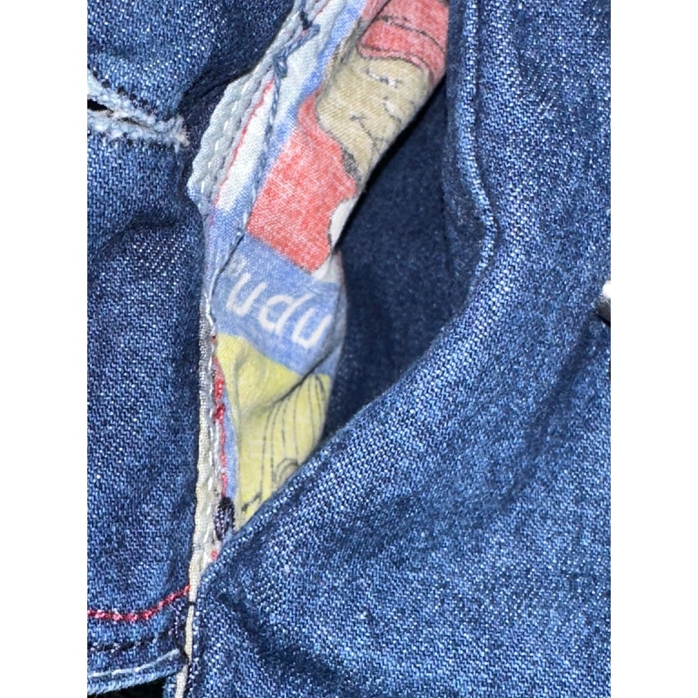 Platinum‎ Fubu Kids Jacket 12/14 Fat Albert Gang Big Patch Black Denim Vintage - Picture 4 of 13